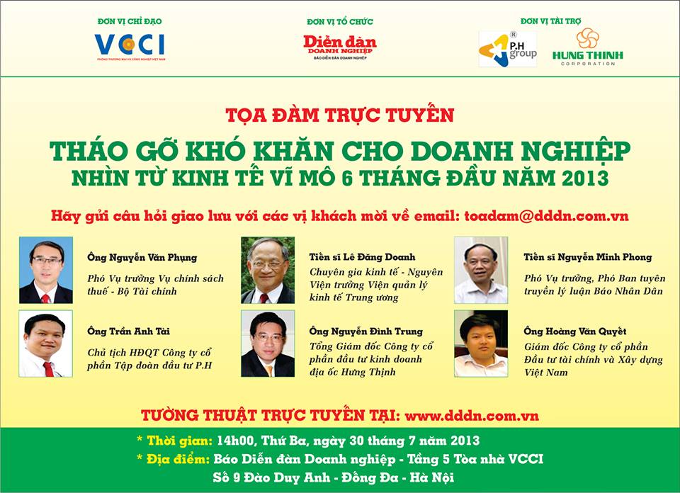 Tháo gỡ khó khăn cho DN - Nhìn từ kinh tế vĩ mô 6 tháng đầu năm 2013(Phần 2)